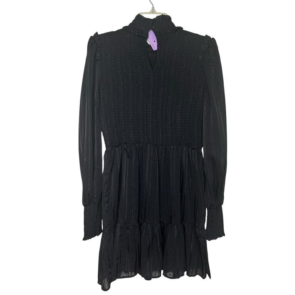 Lulus Heartful Romance Black Striped Smocked Long Sleeve Mini Dress - Picture 8 of 11